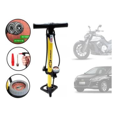 Imagem de Bomba Ar Manual Para Encher Pneus Carro Moto Bike Chevrolet - Congratu