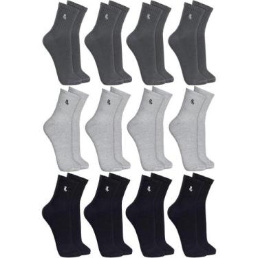 Imagem de Meia Lupo Sport Cano Médio 3245 C/12, Sortido escuro, 37-40