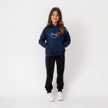 Imagem de Conjunto Infantil Moletom Smile Com Capuz E Calça Quente Kit Moletom I