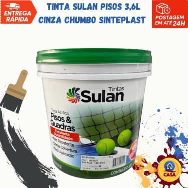 Imagem de Tinta Sulan Pisos 3,6l Cinza Chumbo Sinteplast - Sulan Tintas