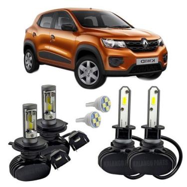Imagem de Kit Ultra Led Farol Alto Baixo H4 Milha Kwid 2017 Em Diante - Autovex