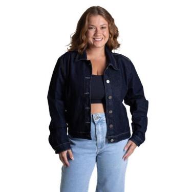 Imagem de Jaqueta Jeans Sawary Plus Size - 282500 - Azul G2, Azul, G2