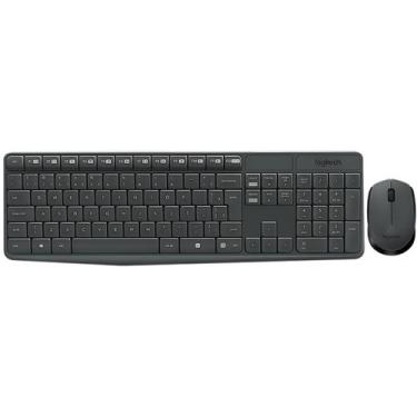 Imagem de Kit Teclado E Mouse Sem Fio Logitech Mk235 Português Brasil Preto