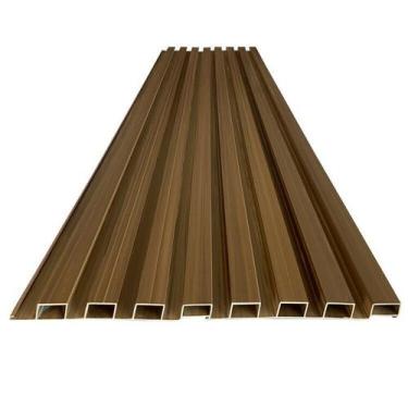 Imagem de Painel Ripado em Placa 100x0,15cm (3,15m²) Pvc + 6 Cantoneiras - Barir