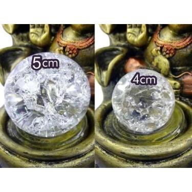 Imagem de 2 Bolinha Vidro Bola Para Fonte Água Esfera Cristal 4 E 5cm - Huada