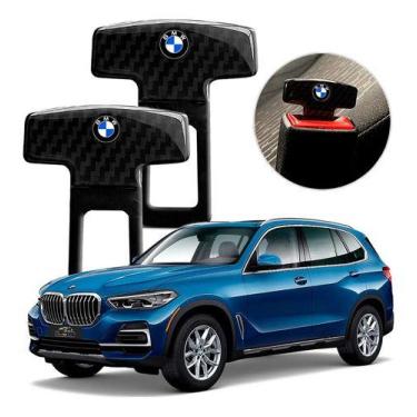 Imagem de Par Trava Fivela Cinto Bmw Anti Alarme Som X1 X2 X3 X4 X5 X6 - Emblema