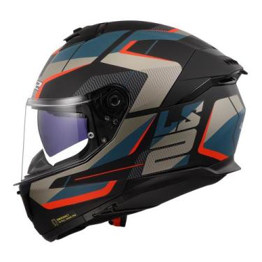 Imagem de Capacete LS2 FF808 Stream II Road Preto e Azul Fosco, 60