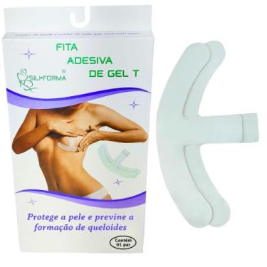 Imagem de Fita Silicone Gel T Invertido Para Cicatriz Mamoplastia Mastopexia - S