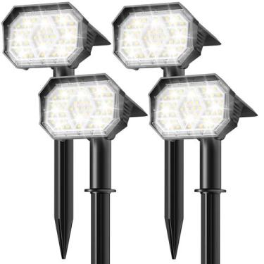 Imagem de Holofotes solares Brightown 58 LED Auto On/Off IP67 4 unidades