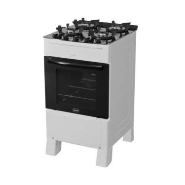 Imagem de Fogão Realce Smart Glass 4 Bocas Automático Mesa de Vidro 50L, Branco,