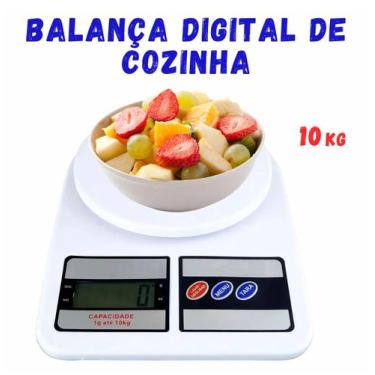 Imagem de Balança de Cozinha Digital de Precisão até 10Kg Pesar Farinha Fermento