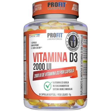 Imagem de Vitamina D3 2000 Ui 60 Cps Softgel Profit-Unissex