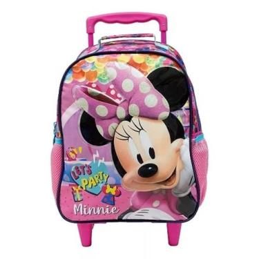 Imagem de Mochila Rodinhas Infantil Menina Minnie Brilho Original - XERYUS