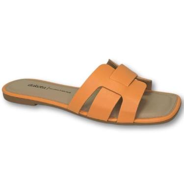 Imagem de Tamanco Feminino Rasteira Dakota Slide Confortável Antiderrapante, Tan