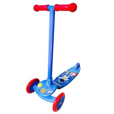 Imagem de Patinete Menino Astronauta 50Kg Radical Ajustável Infantil - DM Toys
