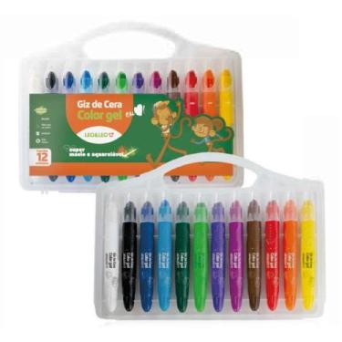 Imagem de Giz De Cera Color Gel Aquarelável Retrátil 12 Cores Leo & Leo 72304 - 
