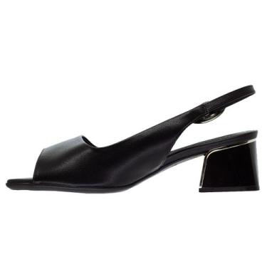 Imagem de Sandália Salto Médio Feminina Piccadilly 543099-5 Preto, 36, Preto