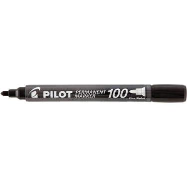 Imagem de Pincel Marcador Permanente SCA 100 Ponta Redonda Preto CX.C/12 - Pilot