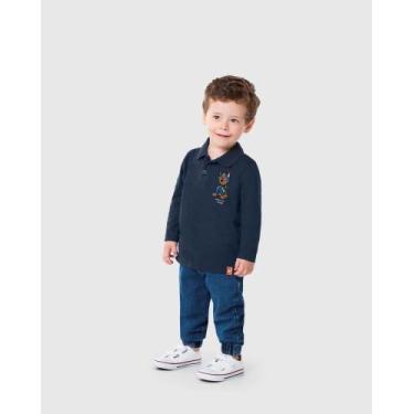 Imagem de CAMISETA INFANTIL MENINO COM PEITILHO PATRULHA CANINA MALWEE KIDS AZUL