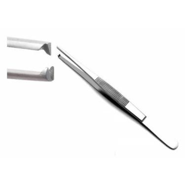 Imagem de Pinça Reta De Ponta Quadrada 20cm Laboratório Salões Oficina - chn