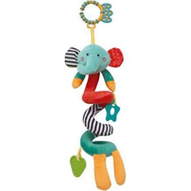 Imagem de Mobile Chocalho infantil para bebê Elefantinho Pelúcia Mola Happy Zool