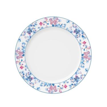 Imagem de Aparelho de Jantar Spring Party 30 Peças Porcelana Redondo Estampado Borboletas Azul Germer Porcelanas