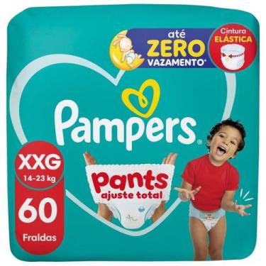 Imagem de Kit 2 Fralda Pampers Pants Ajuste Total Tamanho XXG com 60 Unidades