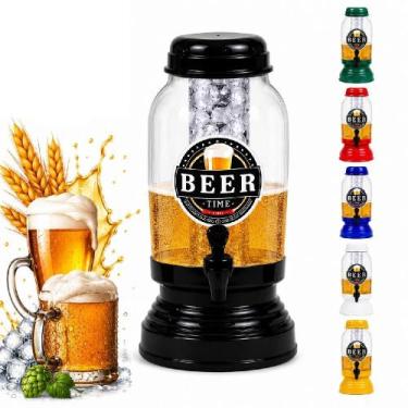 Imagem de Torre chopp 3 litros chopeira em vidro tudo gelante suqueira portatil 