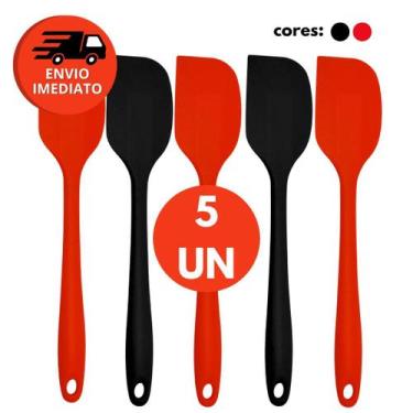 Imagem de Kit Confeiteiro Em Silicone Espátula Pão Duro Fouet Colher Utensilios 