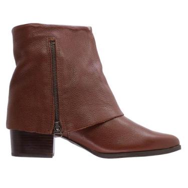 Imagem de Bota Cano Curto Feminina Couro Bottero 349316-5 Marrom, Conhaque, 35