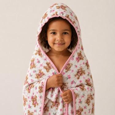 Imagem de Toalha de Banho Toalhão Bebe Criança Grande RN Soft Capuz de Fralda 10