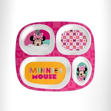 Imagem de Prato Infantil Melamine Divisórias Minnie Mouse Disney - Tuut