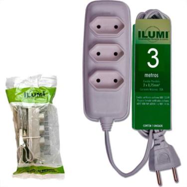 Imagem de Extensao Ilumi Paralela 2 Polos 0,75Mm Cinza - 3M - 1691/1791