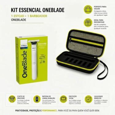 Imagem de Kit Aparador Depilador Pelos Intimos Norelco Oneblade Intimate + Estoj