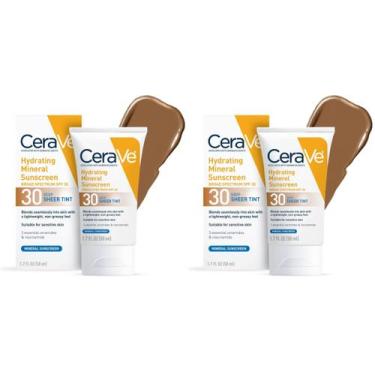 Imagem de Protetor Solar Mineral Hidratante CeraVe FPS 30 com Cor 2x50 ml