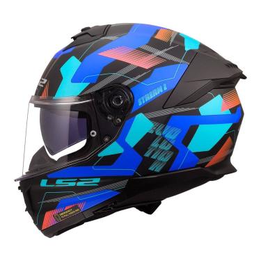 Imagem de Capacete LS2 FF808 Stream II Mika Preto e Azul Fosco