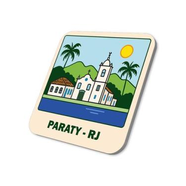 Imagem de Imã Geladeira Souvenir Paraty - Rio de Janeiro Brasil 5x5cm De Metal -