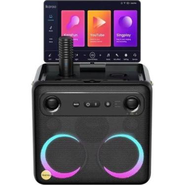 Imagem de Speaker de Karaokê Joog Break X2 300W Tela 10,1 2x Microfones sem fio