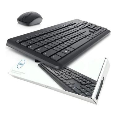 Imagem de Kit Teclado Mouse Dell Sem Fio Km3322w Wireless Abnt2 Br Pt - Congratu