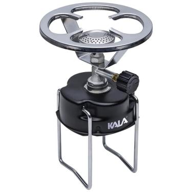 Imagem de Fogareiro a Gás Portátil 871818 para Camping e Pescaria Preto Kala 190g 65g-h Metal