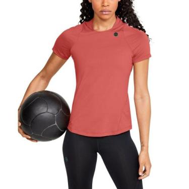 Imagem de Camiseta de Treino Feminina Under Armour RUSH, Laranja, PP