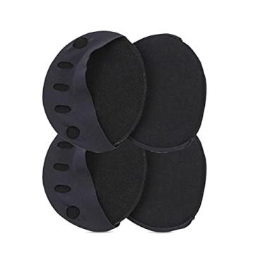 Imagem de Almofadas metatarsais, Cinco dedos dos pés adeques para mulheres saltos altos meia palmilhas calos Calos pé dor cuidado absorve shock meias toe pad insertos (Color : 2Pair Black)