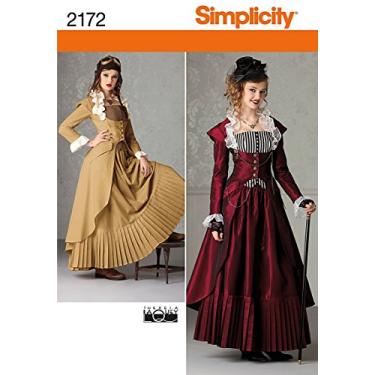 Imagem de Simplicity Fantasia Misses' Steampunk padrão 2172 por Theresa Laquey, tamanho R5 (14-22)