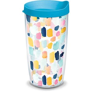 Imagem de Tervis Yao Cheng - Copo térmico Merriment Geo Made in USA com parede dupla mantém as bebidas frias e quentes, 473 ml, transparente