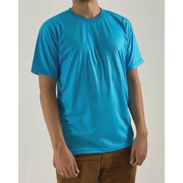 Imagem de Camiseta Lisa Azul Turquesa Masculina