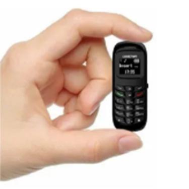 Imagem de Mini Celular Fone Bluetooth Pequeno Desbloqueado Cor:Preto