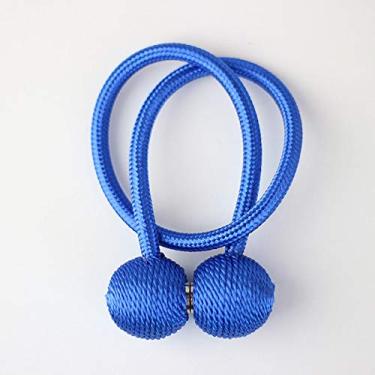 Imagem de 1 peça magnético pérola pérola cortina tiebacks fivela acessório fivelas fecho clipes suporte gancho de cortina, safira, 49 cm