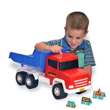 Caminhão de Brinquedo Boiadeiro Cowboy Truck com Animais