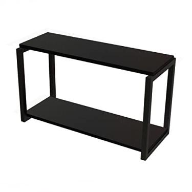 Imagem de Prateleira Industrial Com 2 Prateleiras 60x20 Preta DIY Nicho Estilo Industrial Brasforma