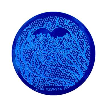 Imagem de Modelo De Unha Redonda Carimbo De Unha Renda Flower Feather Snowflake Boneco De Neve Modelo De Impressão De Pregos Ferramenta De Arte Da Unha Para Manicure Salon Home Natal